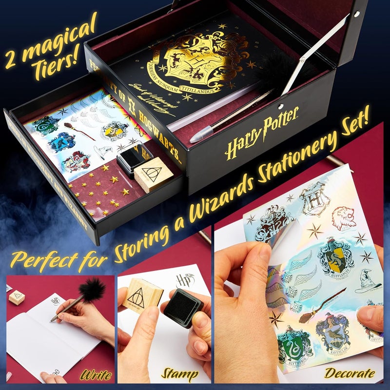 Harry Potter Gifts Scrapbook Kit for Kids DIY Journal Kit Creative Fun Art Supplies Stationery Arts and Crafts Set Stickers Stamps Notebook - Image 3